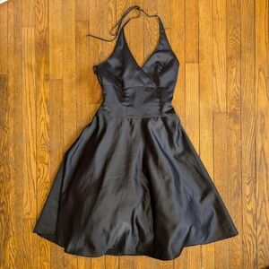 Vintage 90's Black Halter Cocktail Formal Dress
